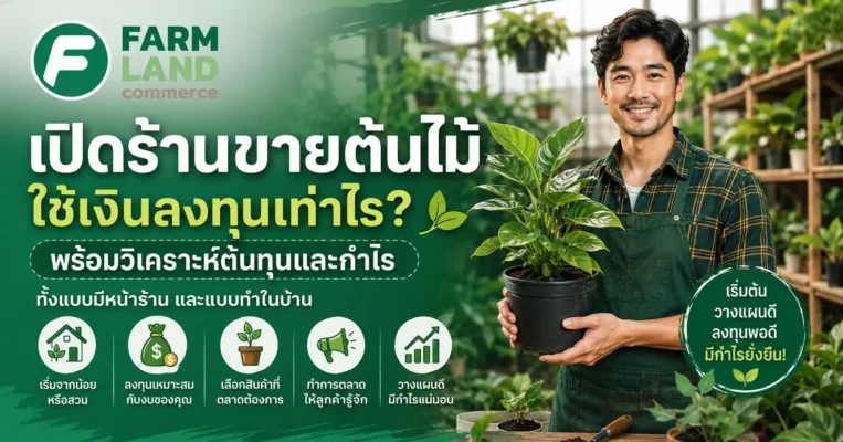 แนะนำวิธีเปิดร้านขายต้นไม้ ใช้เงินลงทุนเท่าไร? พร้อมวิเคราะห์ต้นทุนและกำไร