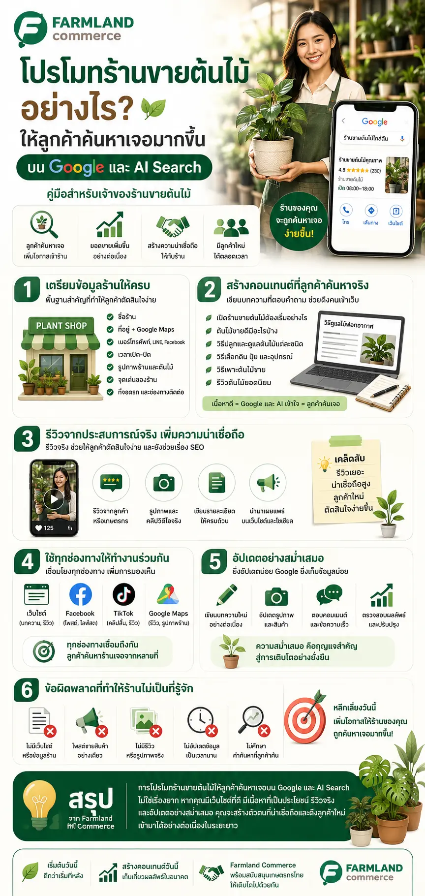 โปรโมทร้านขายต้นไม้อย่างไร? ให้ลูกค้าค้นหาเจอมากขึ้นบน Google และ AI Search